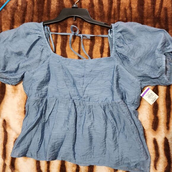 Melrose and Market top Size XXL Smoke Blue Color Open Back Lightweight - Picture 8 of 11